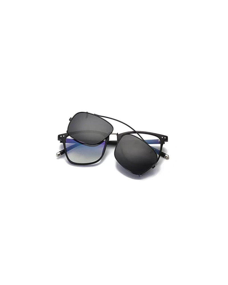 Raphael Black Tr90 Frame Tac Polarised Clip On Sunglasses