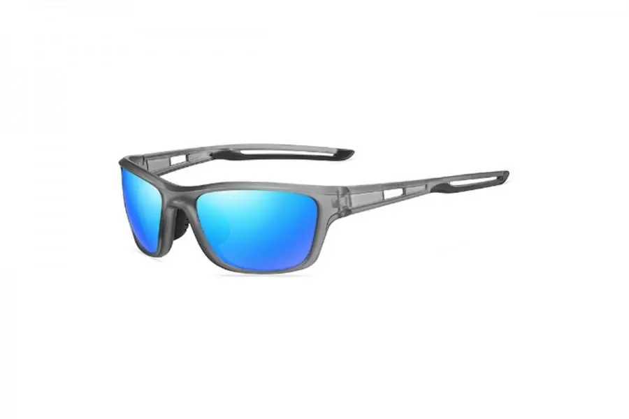 Sagan Grey TR90 Sports Sunglasses Blue RV TAC Polarised Lens