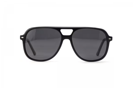 Theo - Black Premium Polarised Aviator