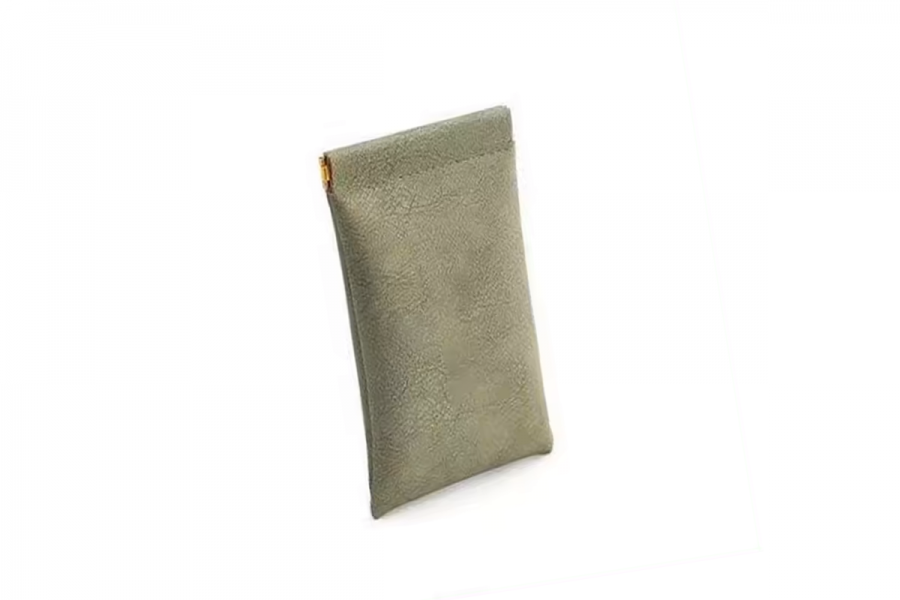 Olive Snap Closure Sunglasses Pouch