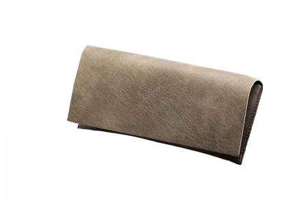 Soft Vegan Leather Glasses Case - Coffee