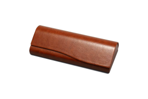 Glasses Hard Case Leather Grain - Tan