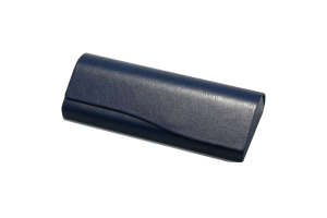 Glasses Hard Case Leather Grain - Navy