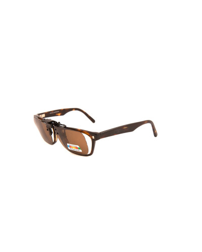 Mr Miyagi – Polarised Clip on Brown Aviators Small