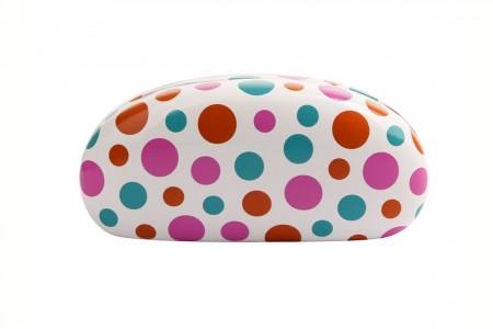 Dotty - White Sunglasses Hard Case with Dots
