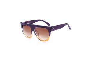 Vanderpump - Black caramel Flat Top Sunglasses