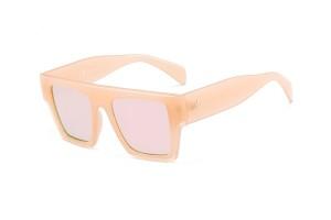 Al -Pink Chunky Oversized Flat Top Sunglasses