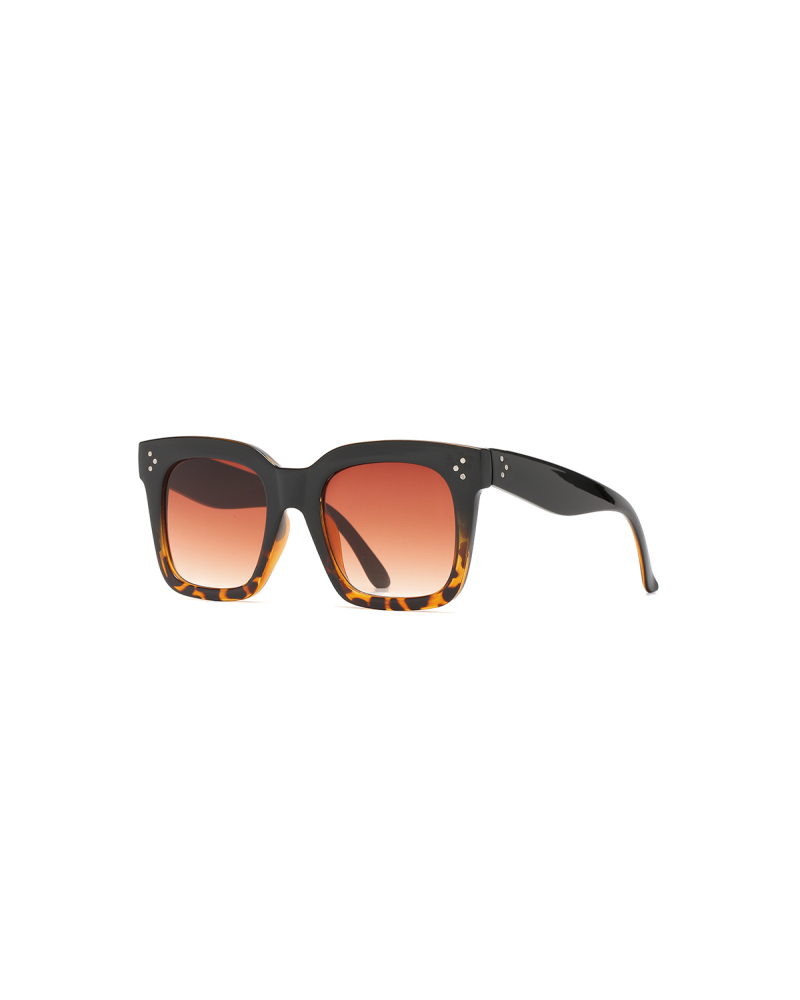 Black Tort Square Oversized Sunglasses