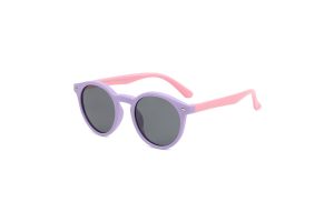 Evie - Purple & Pink Round Flexible Kids Sunglasses
