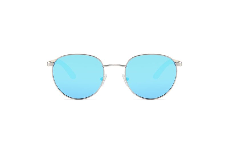 Blue RV Round Bamboo Sunglasses Rebel