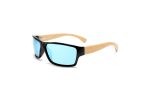 Bammed - Black Blue RV Bamboo Sport Sunglasses