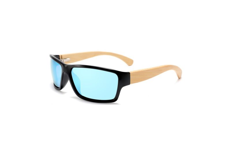 images Bammed - Black Blue RV Bamboo Sport Sunglasses
