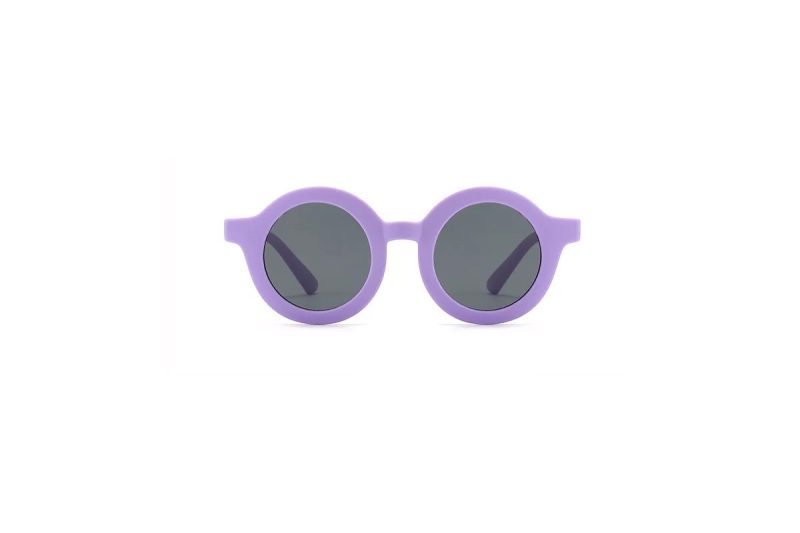 Lorax - Purple Round Flexible Kids Sunglasses front