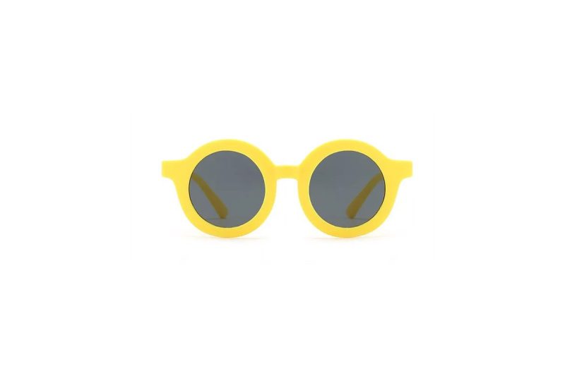 Lorax - Yellow Round Flexible Kids Sunglasses front