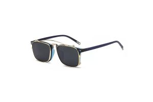 Raphael - Gold Grey TR90 Frame TAC polarised Clip on Sunglasses