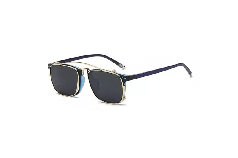 images Raphael - Gold Grey TR90 Frame TAC polarised Clip on Sunglasses