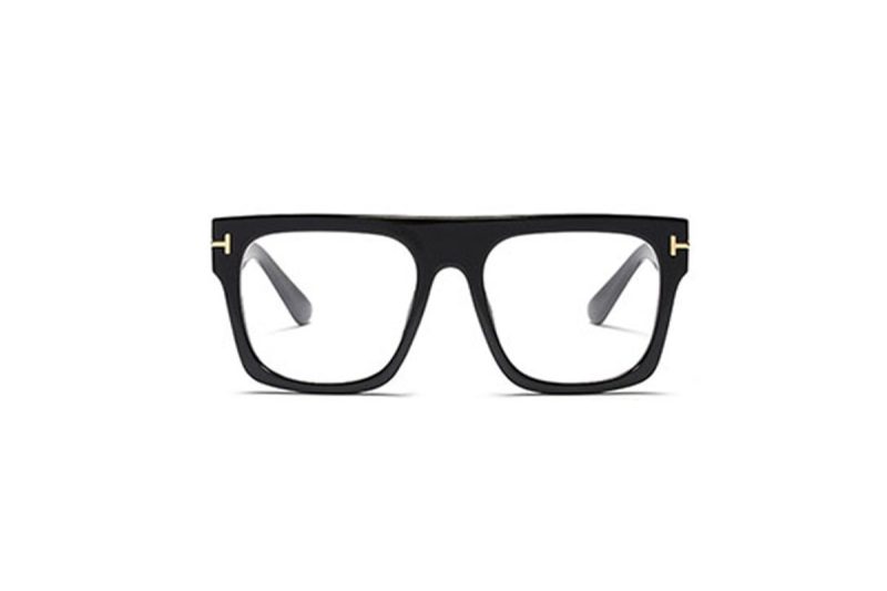 Maxwell - Blue Light Blocking Flat Top Glasses - Black front