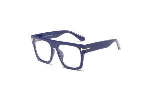 Maxwell - Navy Blue Light Blocking Flat Top Glasses
