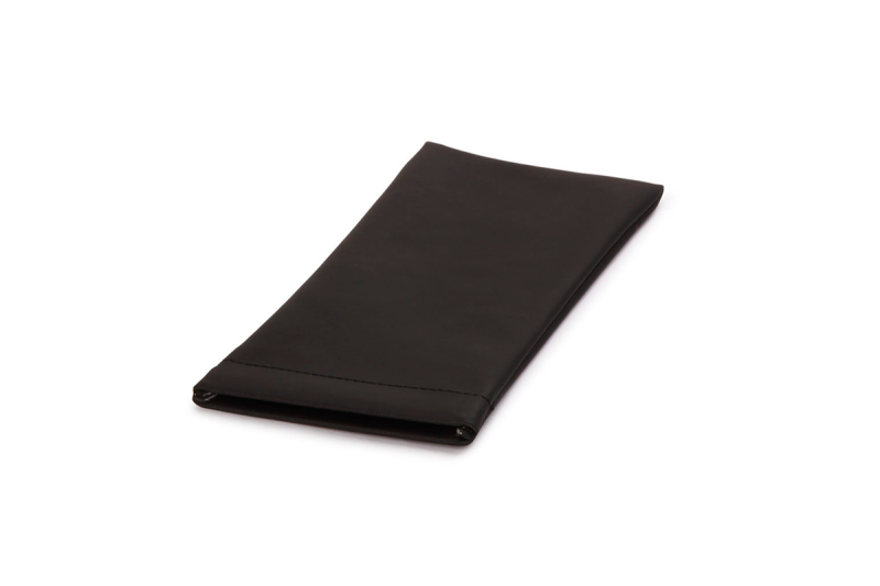 Black Snap Closure Sunglasses Pouch