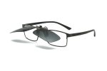 Tyler Chrome Alloy Clip on Sunglasses flip up