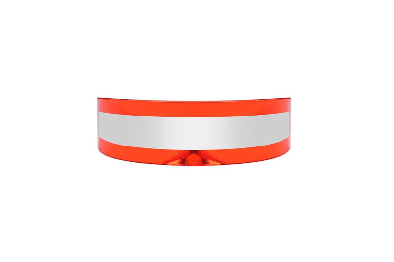 Future Party Sunglasses Red Frame and Mirror Lens Front