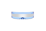 Future Party Sunglasses Blue Frame and Mirror Lens Front