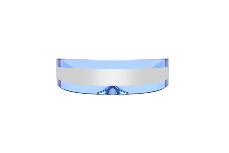 Future Party Sunglasses Blue Frame and Mirror Lens Front