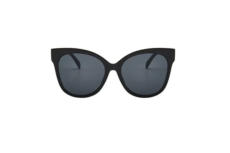 Coco - Black Oversized Cat eye Sunglasses front