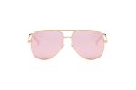 Lexi - Rose Gold Oversized Aviator Sunglasses front