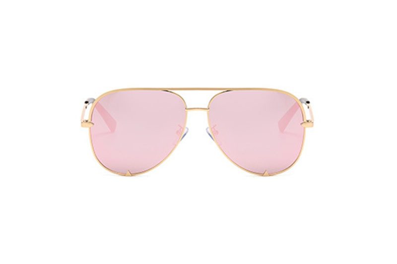 Lexi - Rose Gold Oversized Aviator Sunglasses front