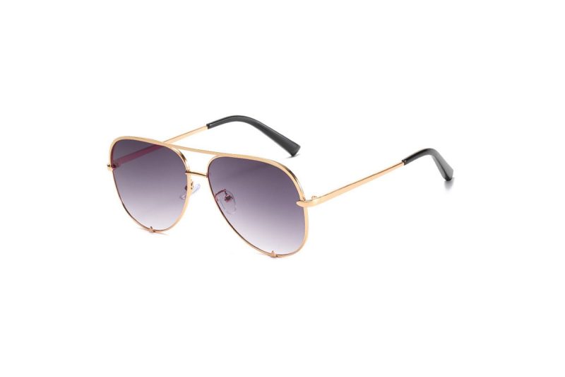 images Lexi - Black Gold Oversized Aviator Sunglasses