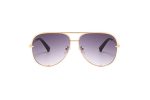 Lexi - Black Gold Oversized Aviator Sunglasses  Front