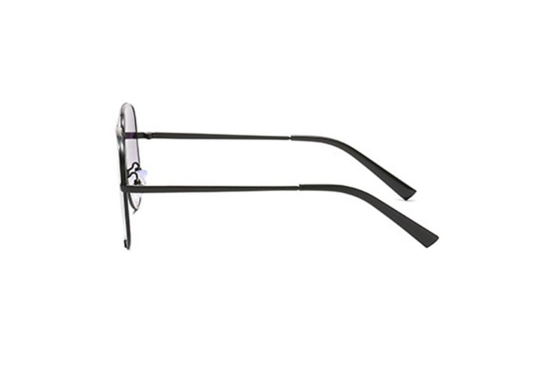 Lexi - Black Purple Oversized Aviator Sunglasses side