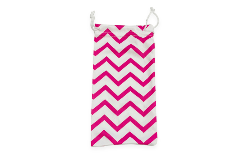 images Cloth Sunglasses pouch Chevron - Hot Pink