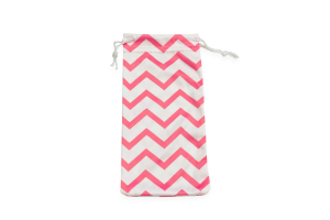 Cloth Glasses Case Chevron - Light Pink