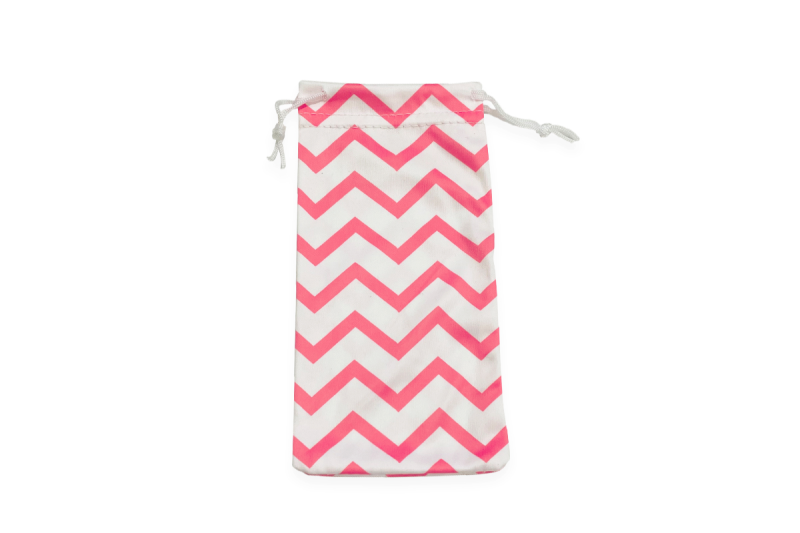 Cloth Glasses Case Chevron - Light Pink