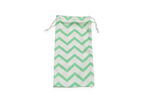 Microfibre Cloth Sunglasses Pouch Chevron - Mint