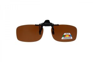Great Scott – Polarised Clip on Sunglasses Brown 52mm x 35mm
