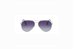Silver Blue Polarised Aviator Sunglasses - Foxx front