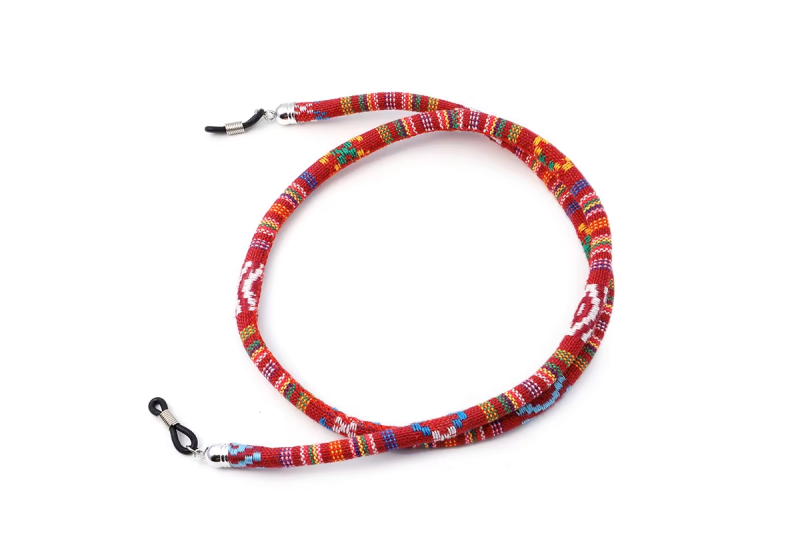 images Sunglasses Strap - Maroon Weave Pattern