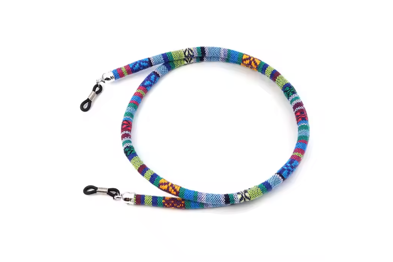 images Sunglasses Strap - Lime blue Weave Pattern