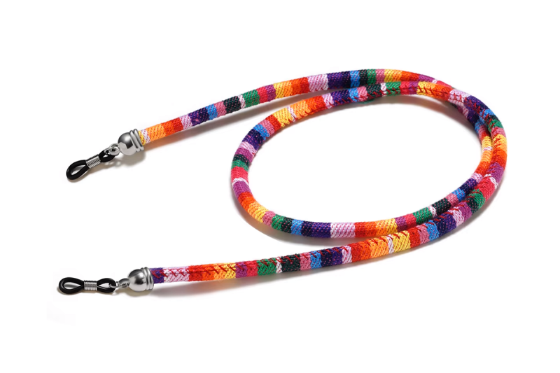 images Sunglasses Strap - Rainbow Weave Pattern