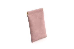 Pink Snap Closure Sunglasses Pouch