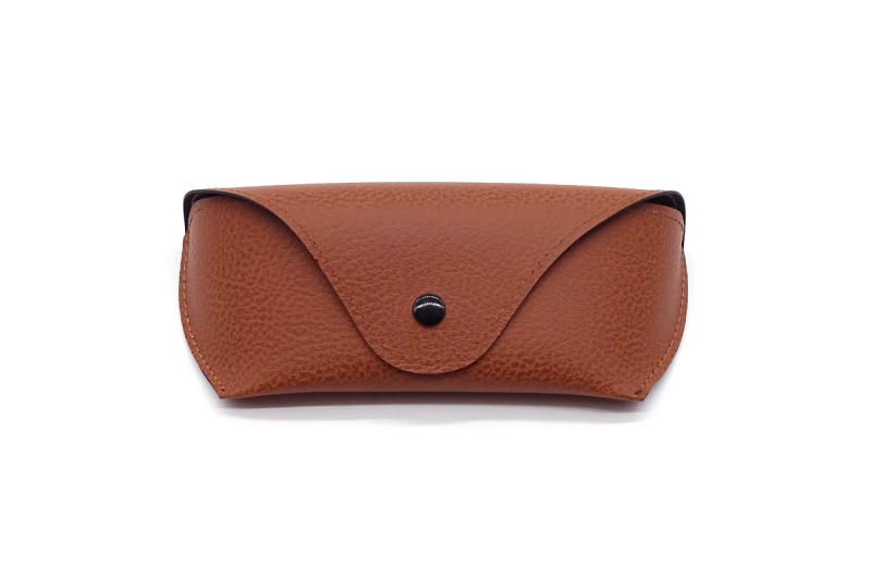 Vegan Leather Sunglasses Case - Tan