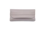 Vegan Leather Glasses Case with Strap - Light Grey
