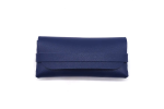 Vegan Leather Glasses Case with Strap - Blue
