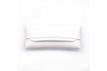 Vegan Leather Glasses Case with Strap - White