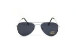 Kids Silver Pilot Aviator Sunglasses front