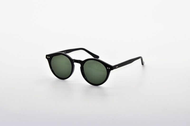 Johnny black Green Round Sunglasses