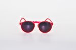 Red Round Party Sunglasses - Leon  front